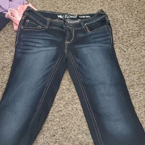 Wallflower Women's Deep Indigo Boot Cut Jeans